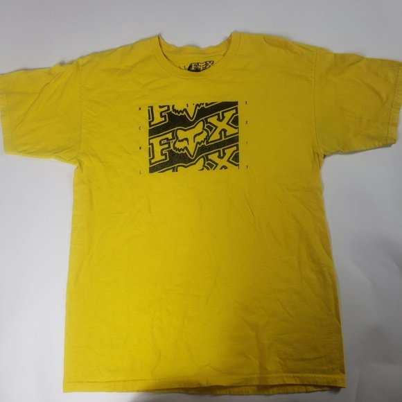 Fox Other - Fox Men’s Yellow Large Short Sleeve Logo T-Shirt M